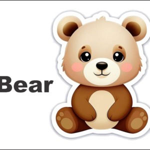 Bus Decal Magnet - Bear