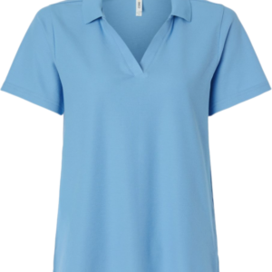 CAROLINA BLUE V-NECK POLO CE106W SIZE M